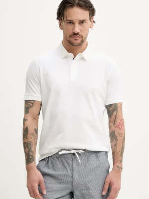 Superdry polo bawełniane męski kolor biały gładki M1110438A-01C