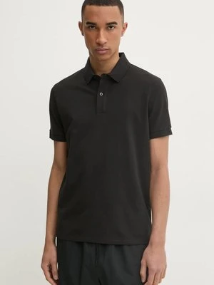 Superdry polo męski kolor czarny gładki M1110438A-02A