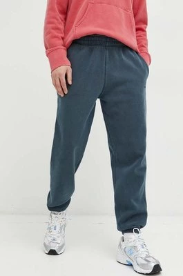 Superdry spodnie dresowe kolor granatowy gładkie