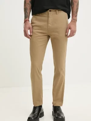 Superdry spodnie męskie kolor zielony w fasonie chinos M7011135A-D8S