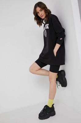 Superdry Sukienka bawełniana kolor czarny mini prosta