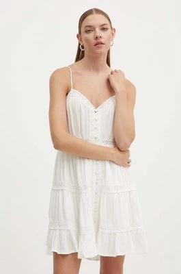 Superdry sukienka kolor biały mini rozkloszowana
