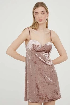 Superdry sukienka kolor różowy mini prosta
