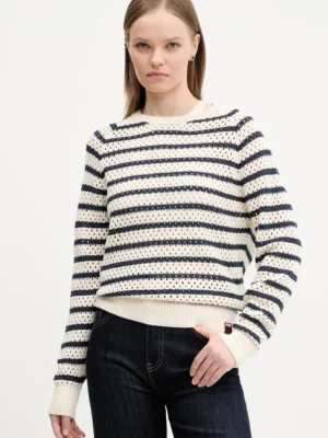 Superdry sweter bawełniany damski kolor beżowy ciepły W6110620A-E1P