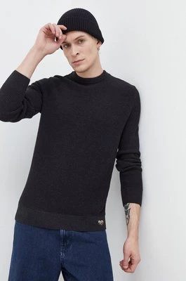 Superdry sweter bawełniany kolor czarny