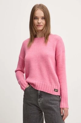 Superdry sweter z domieszką wełny damski kolor różowy W6110567A-22R