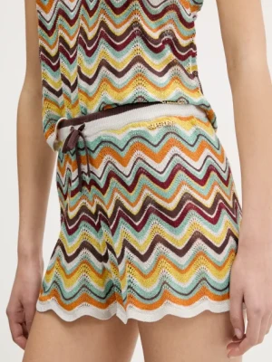 Superdry szorty damskie kolor multicolor wzorzyste high waist W7110444A-F4W