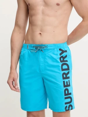 Superdry szorty kąpielowe kolor niebieski M3010238A-VZA
