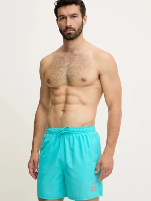 Superdry szorty kąpielowe kolor turkusowy M3010256A-9WT