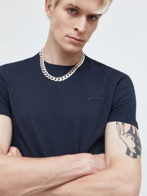 Superdry t-shirt bawełniany granatowy