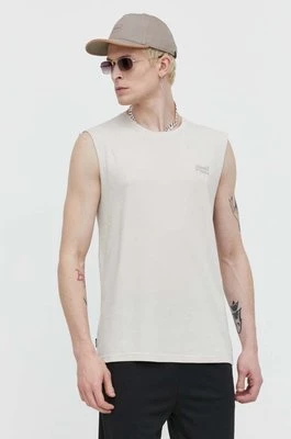 Superdry t-shirt bawełniany męski kolor beżowy