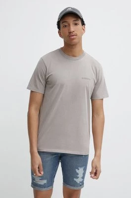 Superdry t-shirt bawełniany męski kolor beżowy gładki