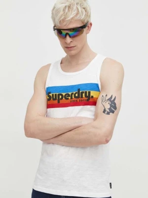 Superdry t-shirt bawełniany męski kolor biały