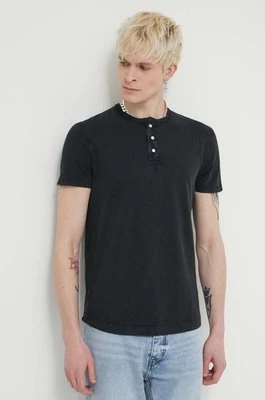 Superdry t-shirt bawełniany męski kolor czarny gładki