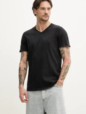 Superdry t-shirt bawełniany męski kolor czarny gładki M1012077A-02A