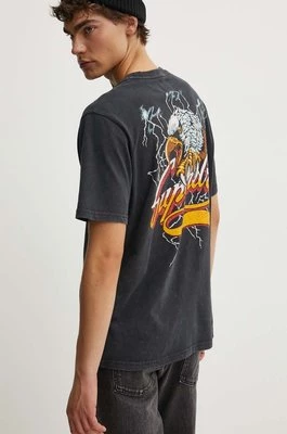 Superdry t-shirt bawełniany męski kolor czarny z nadrukiem M1012047A-8IW