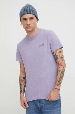Superdry t-shirt bawełniany męski kolor fioletowy melanżowy