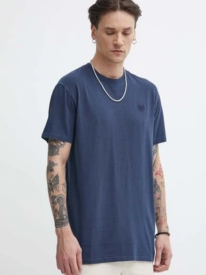 Superdry t-shirt bawełniany męski kolor granatowy gładki