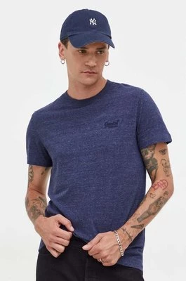 Superdry t-shirt bawełniany męski kolor granatowy melanżowy