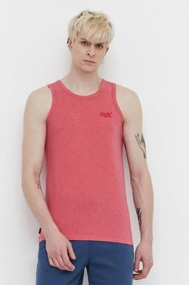 Superdry t-shirt bawełniany męski kolor różowy