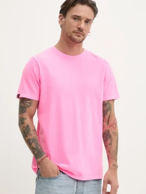 Zdjęcie produktu Superdry t-shirt bawełniany męski kolor różowy gładki M1012140A-E9V