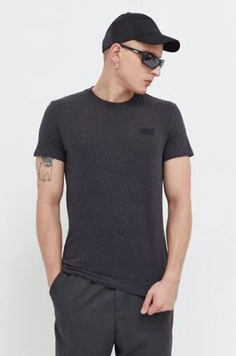 Superdry t-shirt bawełniany męski kolor szary gładkiCHEAPER