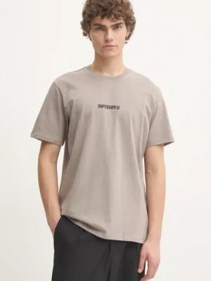 Superdry t-shirt bawełniany męski kolor szary z aplikacją M1012028A-1PC