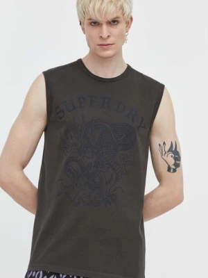 Superdry t-shirt bawełniany męski kolor zielony