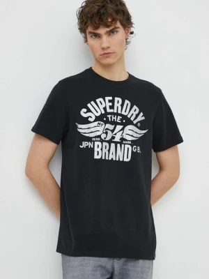 Zdjęcie produktu Superdry t-shirt męski kolor czarny z nadrukiem