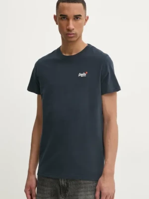 Superdry t-shirt męski kolor granatowy gładki M1012078A-98T