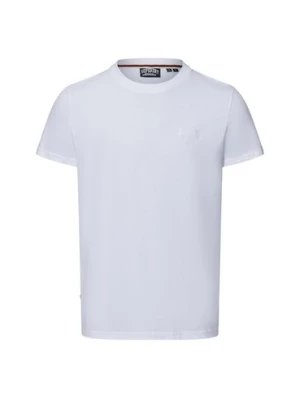 Superdry T-shirt męski Mężczyźni Bawełna biały jednolity,
