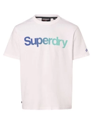 Superdry T-shirt męski Mężczyźni Bawełna biały nadruk,