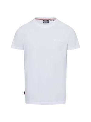 Superdry T-shirt męski Mężczyźni Bawełna biały wzorzysty,