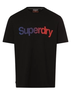 Superdry T-shirt męski Mężczyźni Bawełna czarny nadruk,