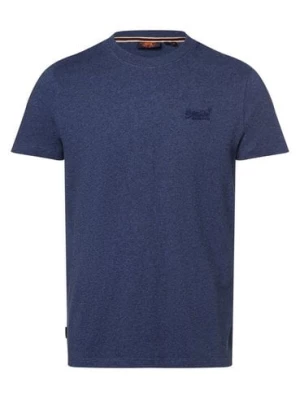 Superdry T-shirt męski Mężczyźni Bawełna niebieski marmurkowy,