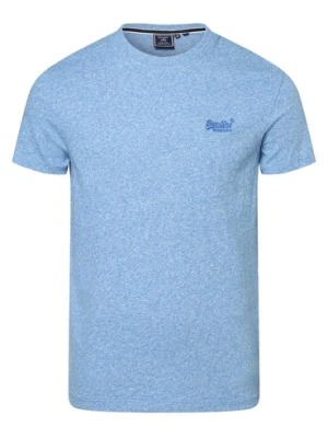 Superdry T-shirt męski Mężczyźni Bawełna niebieski marmurkowy,