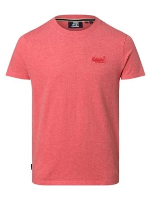 Superdry T-shirt męski Mężczyźni Bawełna wyrazisty róż marmurkowy,