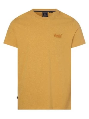 Superdry T-shirt męski Mężczyźni Bawełna żółty marmurkowy,