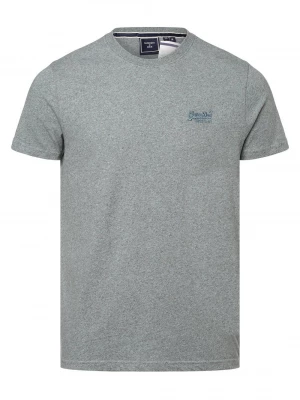 Superdry - T-shirt męski, niebieski|szary