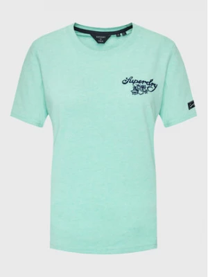 Superdry T-Shirt Vintage Pride In Craft W1010784A Zielony Regular Fit