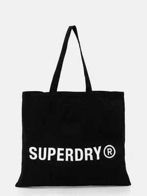 Superdry torba bawełniana kolor czarny Y9110270A-02A