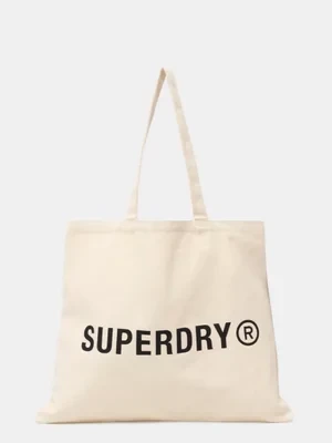 Superdry torebka bawełniana kolor beżowy Y9110270A-1KG