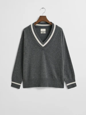 Superfine lambswool cont v-neck GANT