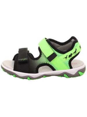 superfit Sandały "Mike 3.0" w kolorze czarno-zielonym rozmiar: 28