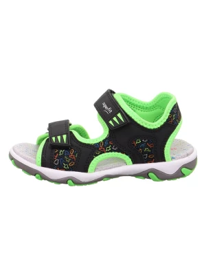 superfit Sandały "Mike 3.0" w kolorze czarno-zielonym rozmiar: 31