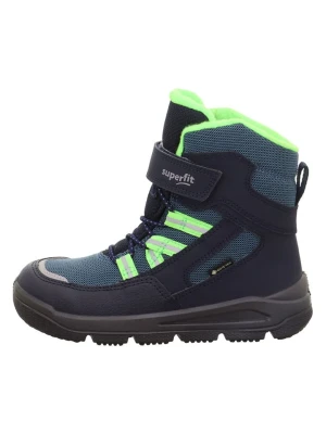 superfit Skórzane botki "Mars" w kolorze granatowo-zielonym rozmiar: 28