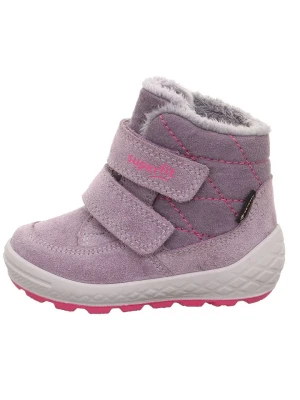 superfit Skórzane botki zimowe "Groovy 2.0" w kolorze fioletowym rozmiar: 24