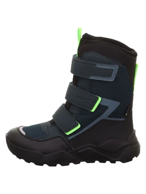 superfit Skórzane botki zimowe "Rocket" w kolorze czarnym rozmiar: 35