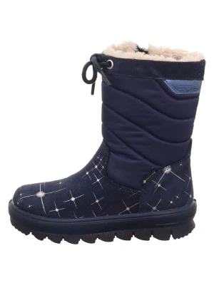 superfit Skórzane kozaki zimowe "Flavia" w kolorze granatowym rozmiar: 33