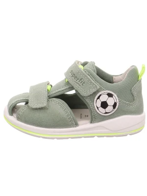 superfit Skórzane półsandały "Boomerang" w kolorze zielonym rozmiar: 25